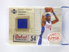 2005-06 Upper Deck rookie Debut Threads Chris Willcox #DT-WI JERSEY PATCH