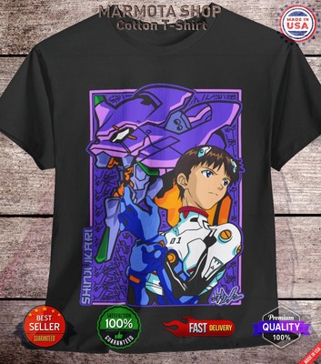 Shinji Ikari Shirt Neon Genesis Evangelion Anime Tee T-Shirt Asuka Rei Unisex