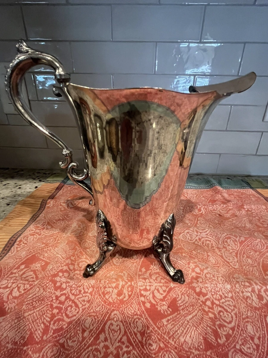 Antique silver plate water best sale pitcher