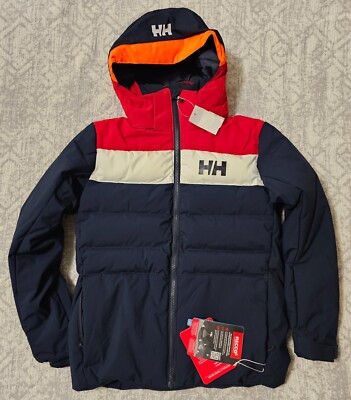 Boy's Helly Hansen Cyclone Ski Winter Jacket NAVY 12