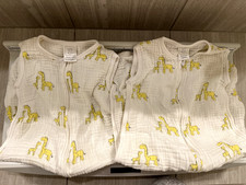 2 Pack Swaddle Designs Muslin zzZipMe Baby Sleep Sack Giraffe 12-18M Cotton