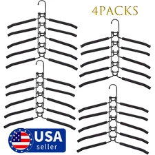 Multi Layer Clothes Hangers 5in1 Sweater Shirt Hanger Pack of 4 for Shirts Space