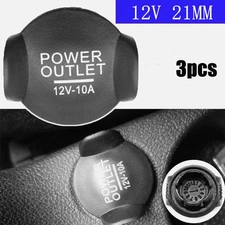 3X Auto Universal Cigarette -Lighter Socket 12V Outlet Power Socket Plug Cover