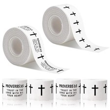 4 Pack Christian Athletic Tapes 1.5 inches, Proverbs 3:5  Cross
