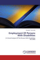 Elizabeth Kamundia | Employment Of Persons With Disabilities | Taschenbuch