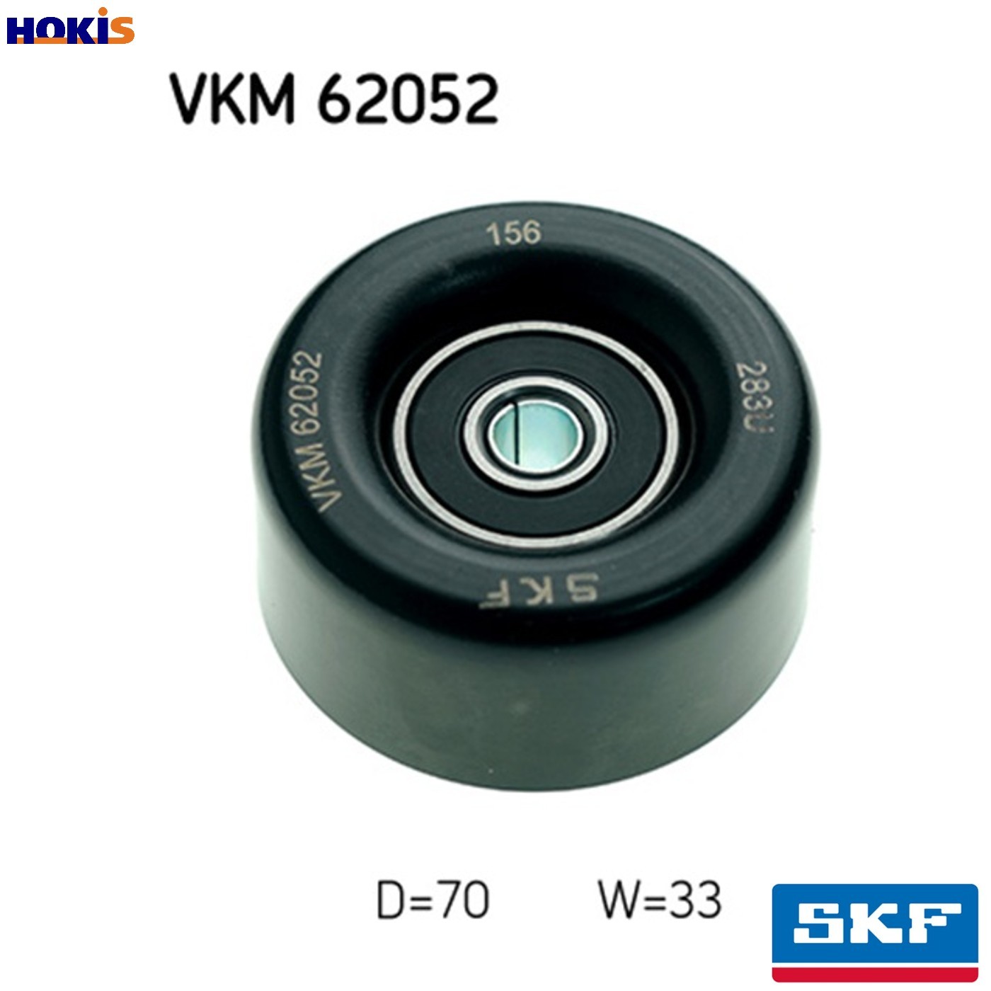 Original SKF Deflection/Guide Pulley Ribbed Belt VKM 62052 for Nissan - Image 17