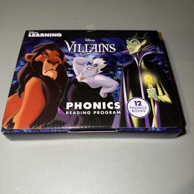 Disney Villains Phonics Reading Program Disney Learning 12 Book Set NEW