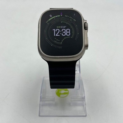 GPS Only Apple Watch Ultra 49MM Natural Titanium Black Ocean Band MQEV3LL/A