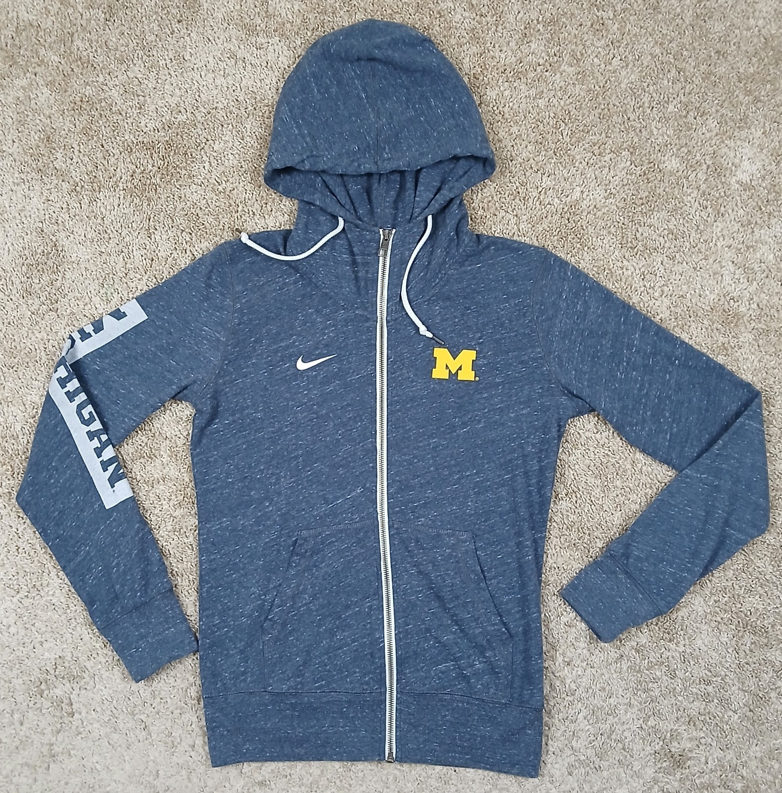SACAI X NIKE Nike Michigan Wolverines felpa con cappuccio donna piccola full zip blu