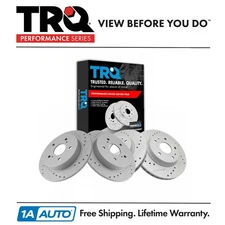 TRQ Front and Rear Brake Rotors Set For 2007-2013 Suzuki SX4