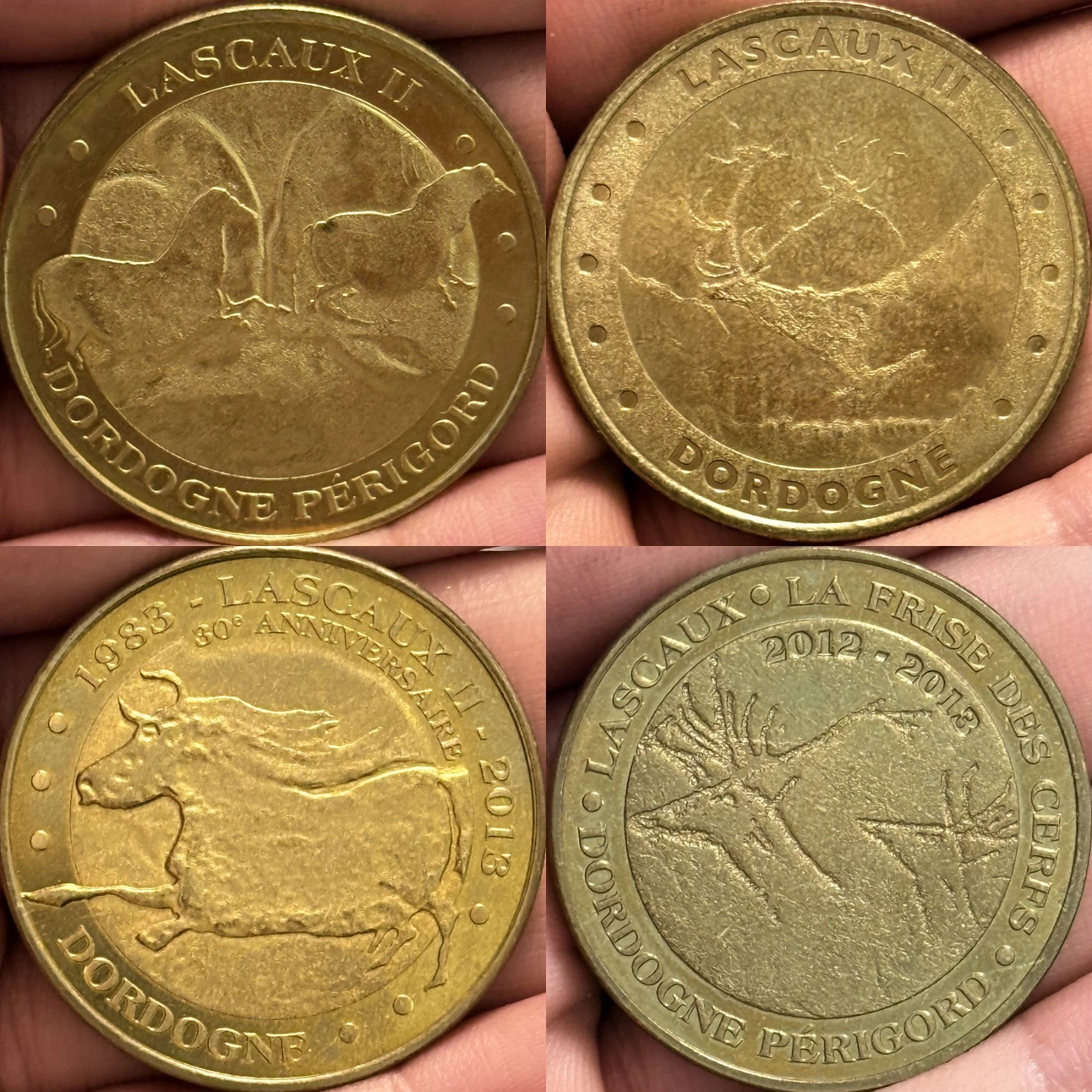 Dordogne 24 - Lot Jetons Touristiques Médailles Souvenirs Monnaie de Paris