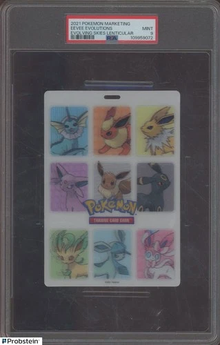 2021 Pokemon Marketing Evolving Skies Lenticular Eevee Evolutions PSA 9 MINT