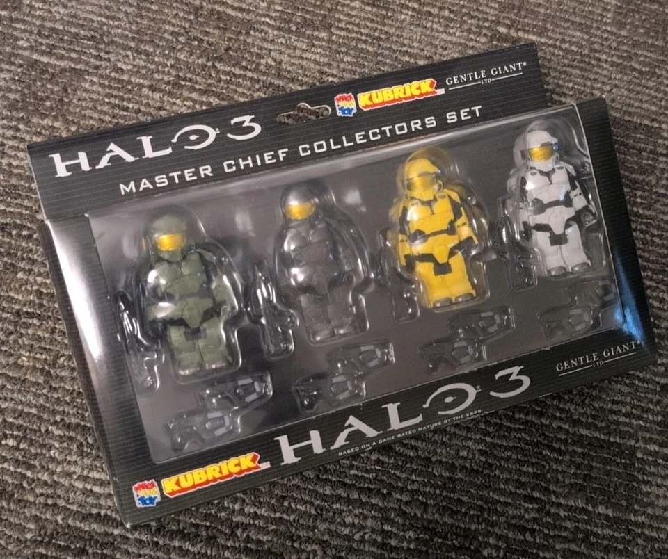 2008 Kubrick Toys Medicom Halo 3 Master Chief Spartan 3” Figure Set 4 Figures - Image 2 of 4