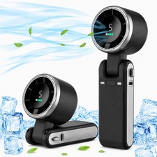 Portable Handheld Turbo Fan, 5-Speed Rechargeable Mini Fan with LED Display