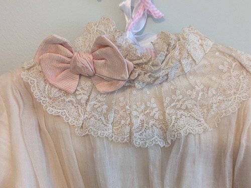 Amazing Antique 1880's Handmade Bustle Graduation/Wedding Dress Lace - Picture 6 of 24