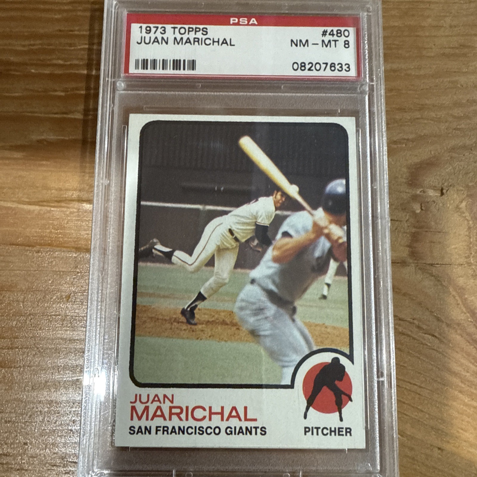1973 TOPPS #480 JUAN MARICHAL PSA 8 GIANTS HOF 