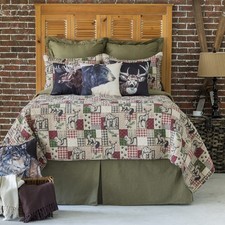 Caleb Rustic Lodge Cotton Quilt Set - Reversible and Machine Washable
