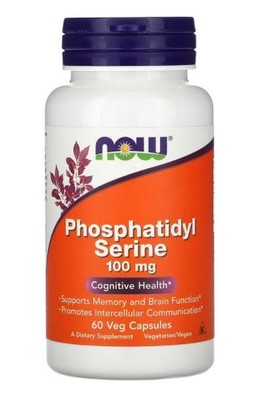 Now Foods Phosphatidyl Serine (mit Inositol und Cholin), 100 mg, 60 Veg Kapseln