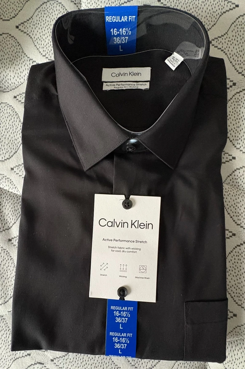 Calvin Klein Black Long Sleeve Dress Shirts for Men for sale | eBay