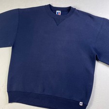 Vtg 90s Russell Athletic Sweatshirt Mens L Navy Blue Crewneck 50/50 USA Made