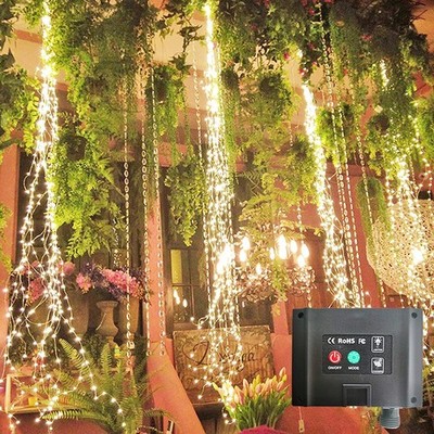 220 LED Solar Firefly Bunch Lights, 8 Flashing Modes, Fairy Copper Wire Waterpro