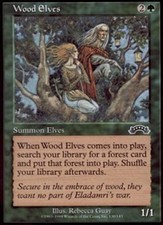 1x Wood Elves MTG - Exodus - Heavy Play
