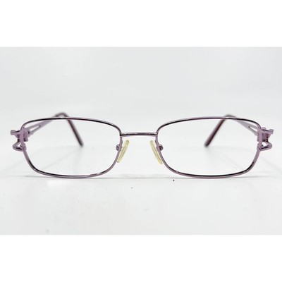 Structure 97 Eyeglasses Frames Womens Purple Metal Rectangle 53-19-135