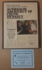 Red Auerbach Hand-Signed 11x8.5 Framed HOOP Magazine Article-Boston Celtics-COA