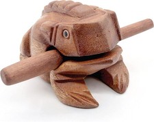 BSIRI 4" Frog Guiro Rasp - Small Instrument Musical Wooden Percussion Wood Block