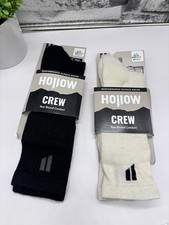 Hollow Performance Alpaca Crew Socks Unisex LG M10.5-13 W10.5-12 Black/White