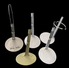 Lot Of Doll Stands Adjustable Various Size Lot Of 5