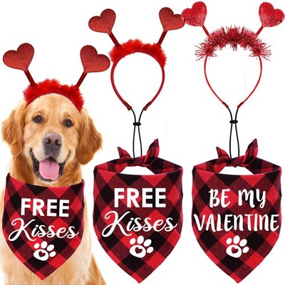 STMK 4 Pack Valentine s Day Dog Costumes, Holiday Valentines 30 inches, Red 