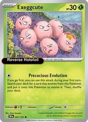 Exeggcute 001/191 Surging Sparks Common Reverse Holo