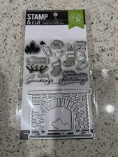 Hero Arts 'WINTER HEARTH' Stamp Cut Set - Stockings, fire, cookies ornament