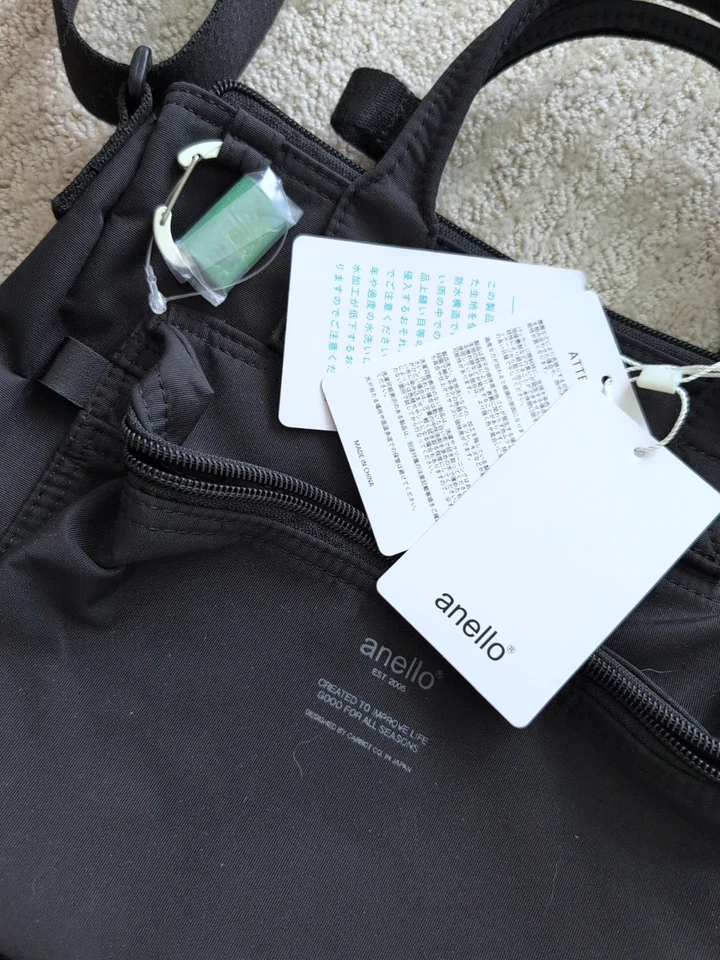 Mini Bolso de Hombro Anello Grande Ligero, Repelente al Agua, Negro Foto 4 de 4