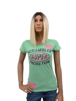 Superdry t-Shirt mintgrün grün scrambler Racing pink schwarz Größe s