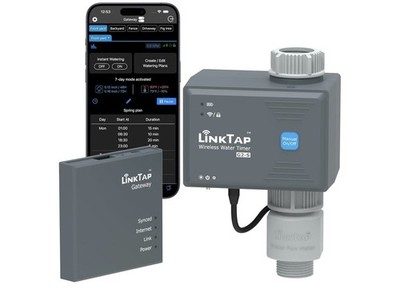 LinkTap G2S Smart Water Timer & Gateway, Greater Range Than WiFi Hose Timer