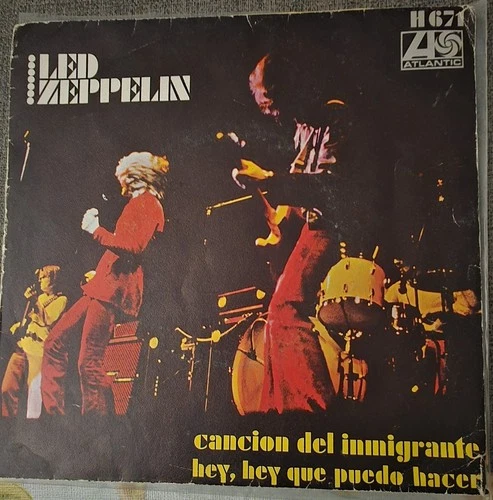 Led Zeppelin- Spain 45rpm- Mono - EX-/VG  Immigrant Song / Hey Hey What Can I Do