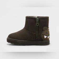 CAT  JACK Toddler Boys Boot NEW Winter Alligator Dinosaur Snow Green Little 8