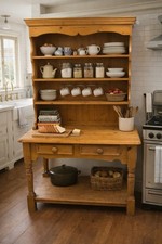Solid Pine Welsh Dresser / Farmhouse Hutch – Rustic Country Style