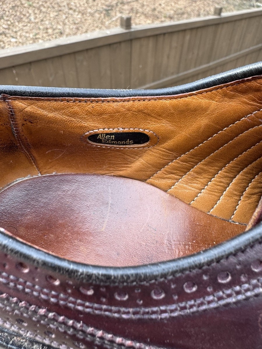Allen Edmonds Vintage MacNeil Shell Cordovan Burgundy 7D Longwing