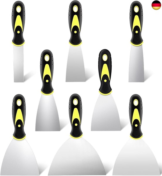 8 StüCke Spachtel Set, Edelstahl Malerspachtel,Kunststoffspachtel, Spachtel-image