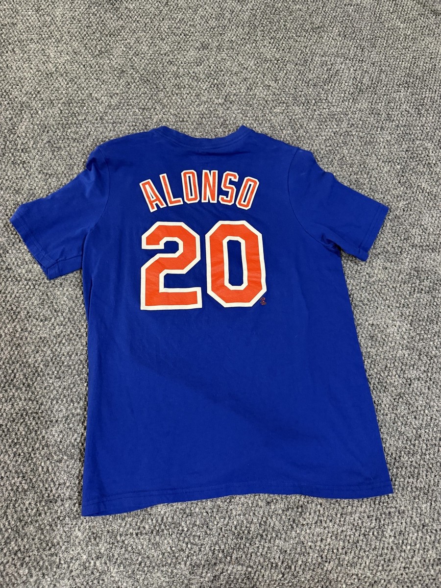 New York Mets Shirt Boys Large Blue MLB Baseball Nike Alonso 20 T