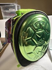 NEW TMNT Teenage Mutant Ninja Turtle Insulated Lunch Bag 3D Turtle Shell Green