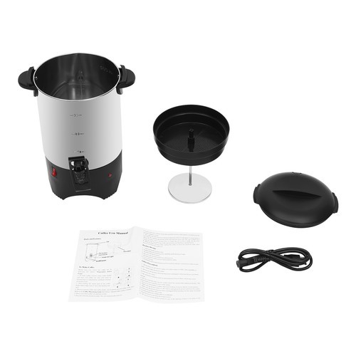 Electric Coffee Urn 30 Cup (150 oz.) Stainless Steel 1000W 110V Coffee Maker Pot