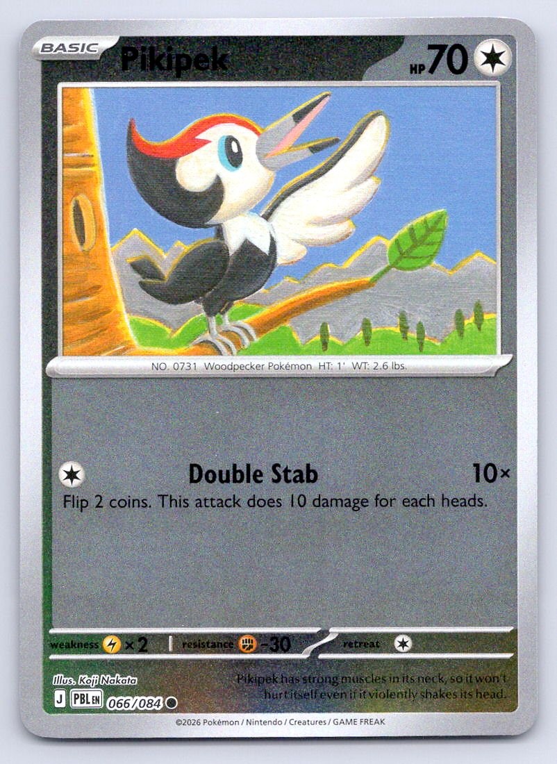 Pokemon Pikipek Pitch Black ME05 REVERSE HOLO C 066/084 NM | eBay