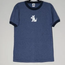 Vintage Sirius XM T Shirt Mens M Blue Ringer Satellite Radio Y2K Double-Sided