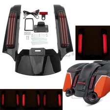 LED Rear Fender Extension Fascia Brake Tail Lights For Harley Touring 2014-22