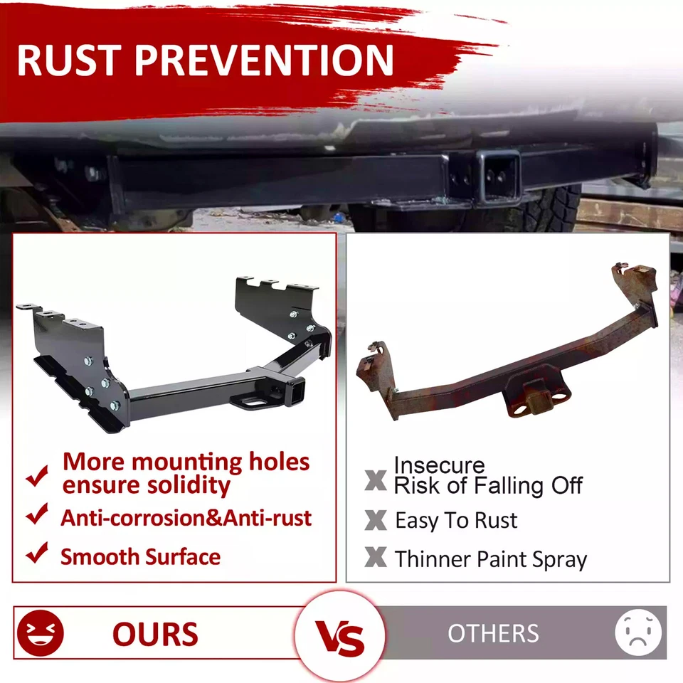 Class 3 Trailer Tow Hitch For Chevy Chevrolet Silverado GMC Sierra 1500 14-2018 - Image 3 of 4