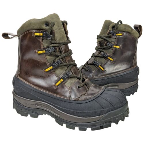 LL Bean Heavy Duty Leather Hunting Work Boots Mens Size 11 M Thinsulate Ultra - Picture 1 of 14